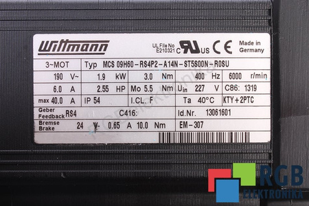 MCS09H60-RS4P2-A14N-ST5S00N-R0SU WITTMANN STATOR