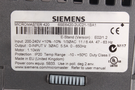 6SE6420-2UC21-1BA1 SIEMENS