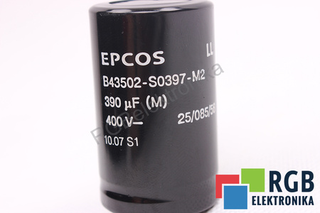 CONDENSATOR B43502-S0397-M2 EPCOS 390UF, 400VDC