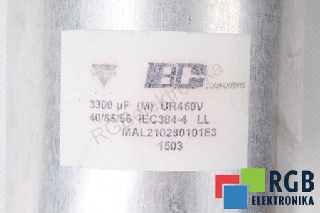 CONDENSATOR MAL210290101E3 BC 3300UF, 450V