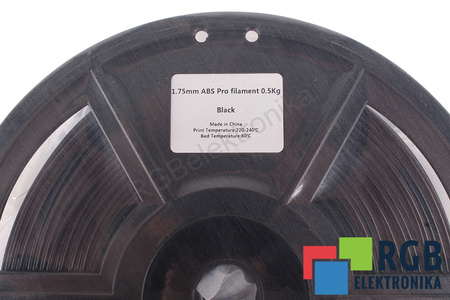 1,75MM ABS PRO FILAMENT 0.5KG BLACK FLASHFORGE DIMENSIUNEA EXTERIOARĂ A BOBINEI 180MM, DIMENSIUNEA INTERIOARĂ A BOBINEI 50MM, LĂȚIMEA BOBINEI 45MM