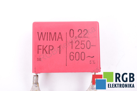 CONDENSATOR WIMA FKP1 WIMA 0,22, 1250VDC, 600VAC CONDENSATOR