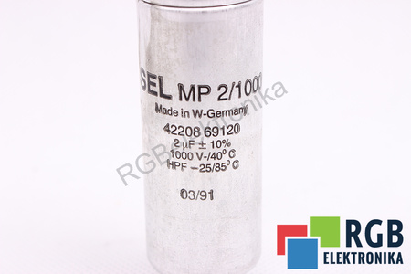 CONDENSATOR MP2/1000 BAUMÜLLER 4220869120 2UF, 1000VDC CONDENSATOR