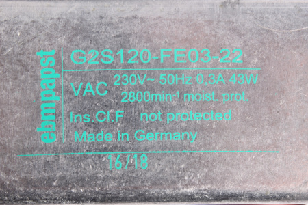 G2S120-FE03-22 EBM PAPST 230V, 0.3A, 1-F EVANTAI