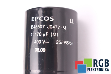 CONDENSATOR B43507-J0477-M EPCOS 470UF, 400VDC CONDENSATOR