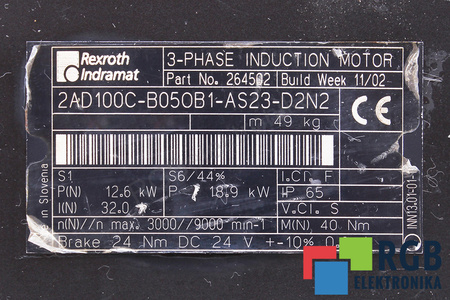 2AD100C-B050B1-AS23-D2N2 REXROTH INDRAMAT TURNARE FRONTALĂ