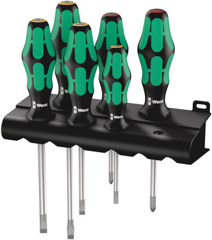 05105650001 WERA 334/6 SET DE ȘURUBELNIȚE KRAFTFORM LASERTIP + SUPORT, 6 PIESE