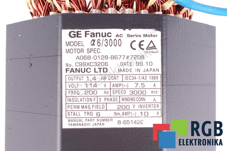 A06B-0128-B677#7208 FANUC STATOR