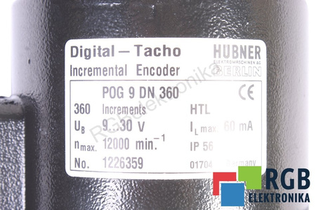 POG9DN360 HUBNER BERLIN INCREMENTAL ENCODER CODER