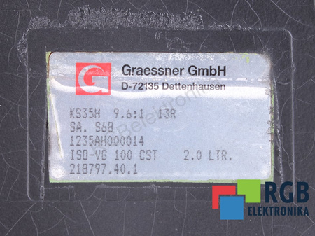 KS35H GRAESSNER 1235AH000014 I=9.6 CUTIE DE VITEZE