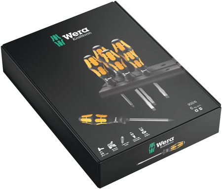 05018282001 WERA 932/6 SET DE ȘURUBELNIȚE DE IMPACT KRAFTFORM + SUPORT, 6 PIESE