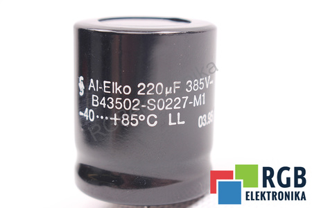 CONDENSATOR B43502-S0227-M1 SIEMENS 220UF, 385VDC CONDENSATOR