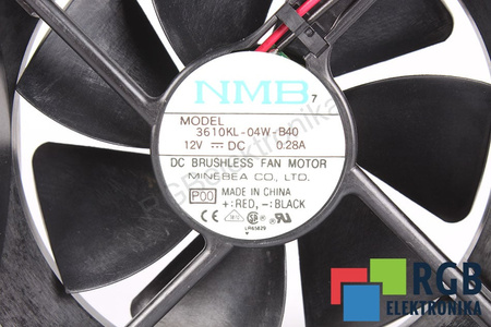 3610KL-04W-B40 NMB TECHNOLOGIES 92X92X25MM, 12V, 0.28A EVANTAI