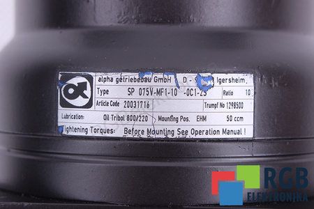 SP075V-MF1-10-0C1-23 ALPHA GETRIEBEBAU I=10 CUTIE DE VITEZE