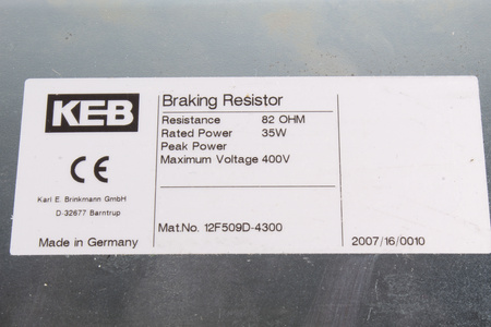 12F509D-4300 KEB 82OHM, 0.035KW REZISTENȚA LA FRÂNARE