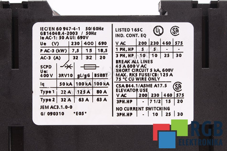 3RT1034-1B..0 SIEMENS 690VAC