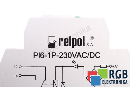 PI6-1P-230VAC/DC (CE) RELPOL RELEU