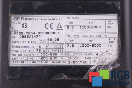 A06B-0854-B390#3000 FANUC STATOR