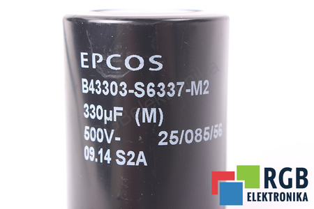 CONDENSATOR B43303-S6337-M2 EPCOS 25/085/56 330UF, 500VDC CONDENSATOR