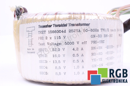 TRZT1566004D TAUCHER TRANSFORMATOREN 115V, 52/16/13.5/8.5V TRANSFORMATOR