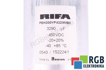 CONDENSATOR PEH200YP4329MB0 RIFA 3290UF, 450V CONDENSATOR