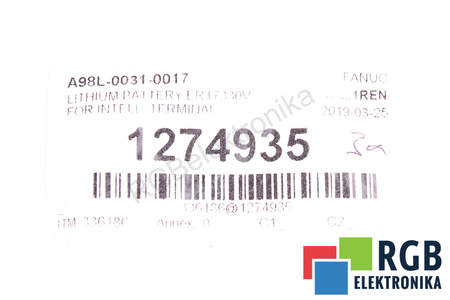 A98L-0031-0017 FANUC A13B-0172-K010 3.6V BATERIE