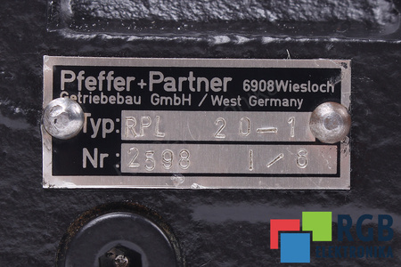 RPL20-1 PFEFFER&PARTNER I=6 CUTIE DE VITEZE