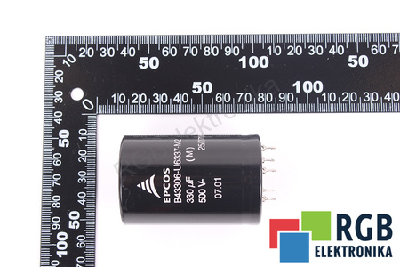 CONDENSATOR B43306-U6337-M2 EPCOS 25/070/56 330UF, 500VDC
