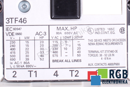 3TF4622-0AV0 SIEMENS 400V