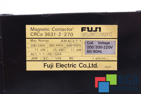 CRCAA3631-2/270 FUJI ELECTRIC 200/200-220V 440V 15KW