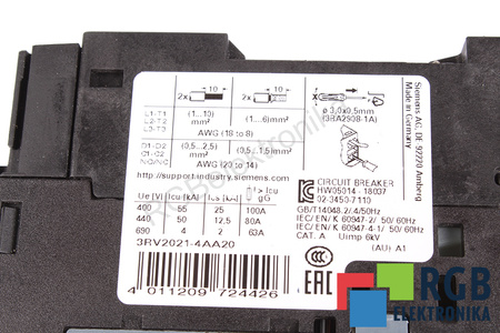 3RV2021-4AA20 SIEMENS SIRIUS DECONECTOR