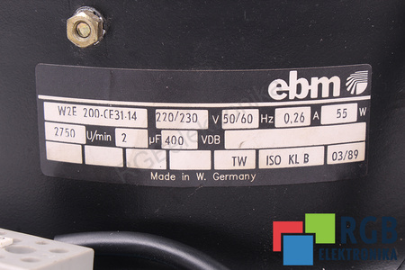 W2E200-CE31-14 EBM PAPST 55W 220/230V 0.26A EVANTAI