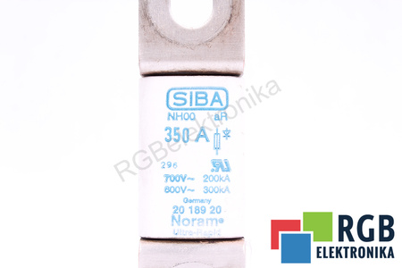 SIGURANŢĂ 2018920 SIBA ULTRA RAPID NH00 350A, 700VAC, 200KA, 600VAC, 300KA SIGURANŢĂ