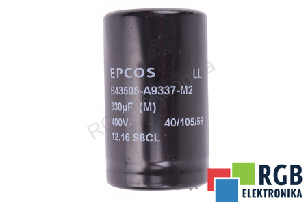 CONDENSATOR B43505-A9337-M2 EPCOS 330UF, 400V