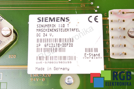 6FC3178-3EF20 SIEMENS SINUMERIK 810T TASTATURĂ PENTRU PIESE