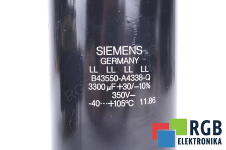 CONDENSATOR B43550-A4338-Q SIEMENS 3300UF, 350V CONDENSATOR