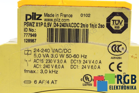PSWZX1P PILZ 777949 RELEU DE SIGURANȚĂ