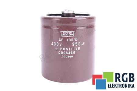CONDENSATOR 32Q808 NIPPON C006469 950UF, 400V CONDENSATOR
