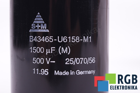 CONDENSATOR B43465-U6158-M1 S+M 1500UF, 500VDC CONDENSATOR