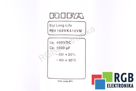 CONDENSATOR PEH169VK410VM IRIFA 1000UF, 400VDC CONDENSATOR