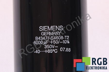 CONDENSATOR B43471-S4608-T2 SIEMENS 6000UF, 350VDC CONDENSATOR