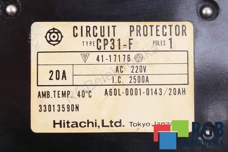 A60L-0001-0143/20AH HITACHI CP31-F DECONECTOR