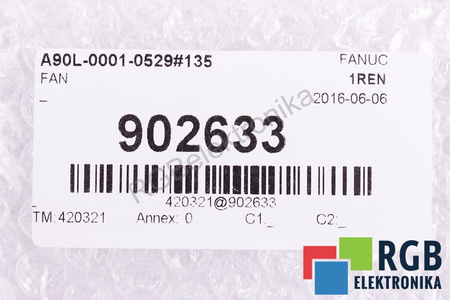 A90L-0001-0529#135 FANUC 2406VL-05W-B59 60X60X15MM, 24V EVANTAI