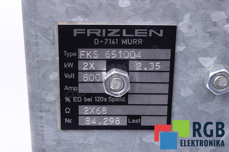FKS651004 FRIZLEN 2X68 OHM 2X2.35KW 800V REZISTENȚA LA FRÂNARE