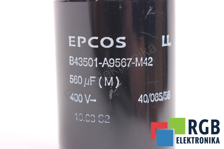 CONDENSATOR B43501-A9567-M42 EPCOS 560UF, 400VDC CONDENSATOR