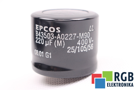 CONDENSATOR B43503-A0227-M90 EPCOS 220UF, 400VDC CONDENSATOR