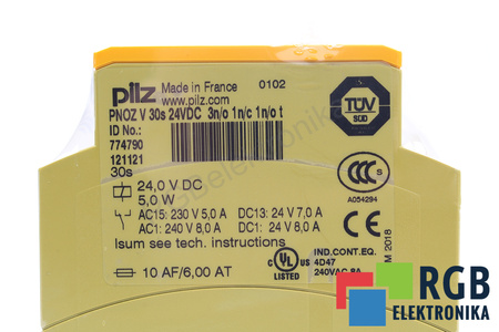 PNOZ V 30S 24VDC 3N/O 1N/C 1N/O T PILZ 774790 RELEU DE SIGURANȚĂ