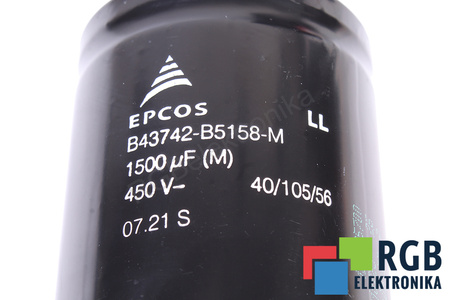 CONDENSATOR B43742-B5158-M EPCOS 1500UF, 450V CONDENSATOR