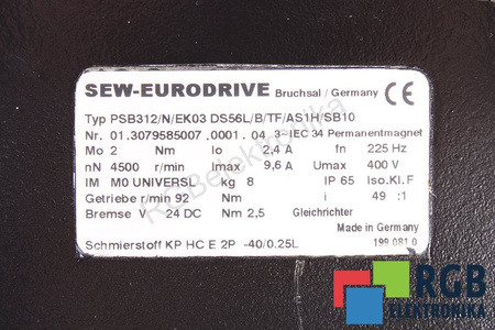 PSB312/N/EK03DS56L/B/TF/AS1H/SB10 SEW EURODRIVE