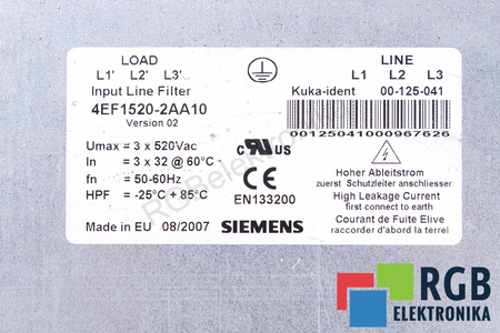 4EF1520-2AA10 SIEMENS FILTRU